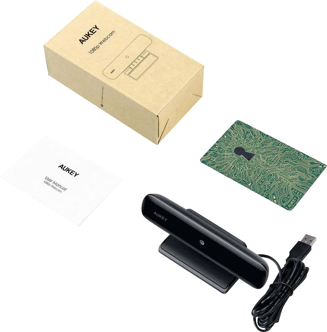Aukey PC-W1 Full HD-Webcam 1920 x 1080 Pixel Klemm-Halterung-6