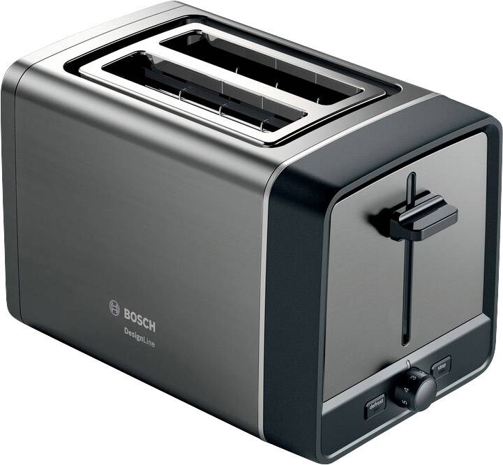 BOSCH TAT5P425 Kompakt Toaster, DesignLine, schwarz