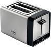 Bosch Haushalt TAT5P420DE Toaster mit eingebautem Brötchenaufsatz, Toastfunktion, stufenloser Temperaturregler, Überhitzungsschutz Edelstahl