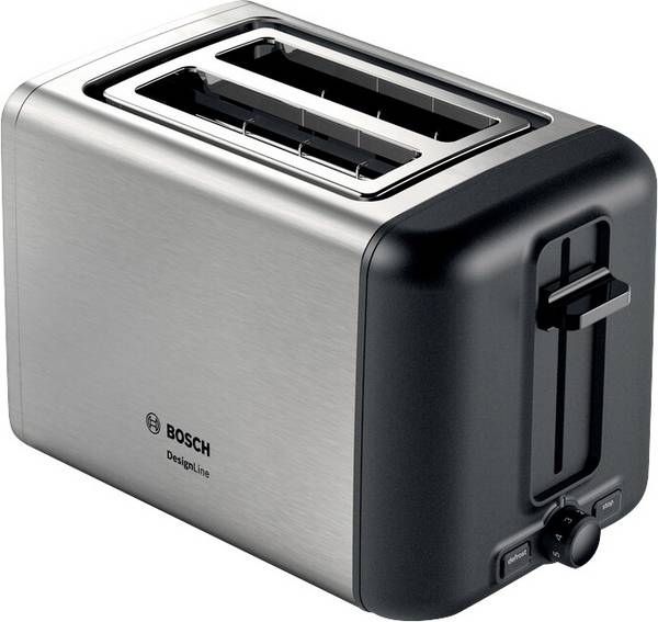 Bosch Haushalt TAT3P420DE Toaster mit Brötchenaufsatz Edelstahl