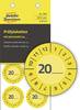 Avery-Zweckform 7902 Prüfplakette 20__ 20XX Gelb (Ø x L) 30 mm x 30 mm 30 mm 80 St.