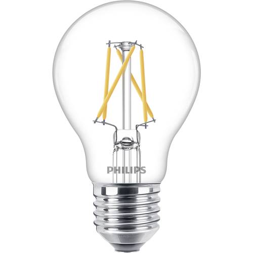 Philips LED 77213001 LED EEK F (A - G) E27 Glühlampenform 7.5 W, 3 W, 1.6 W = 60 W, 30 W, 16 W Warmweiß (Ø x L) 6 cm x 1...