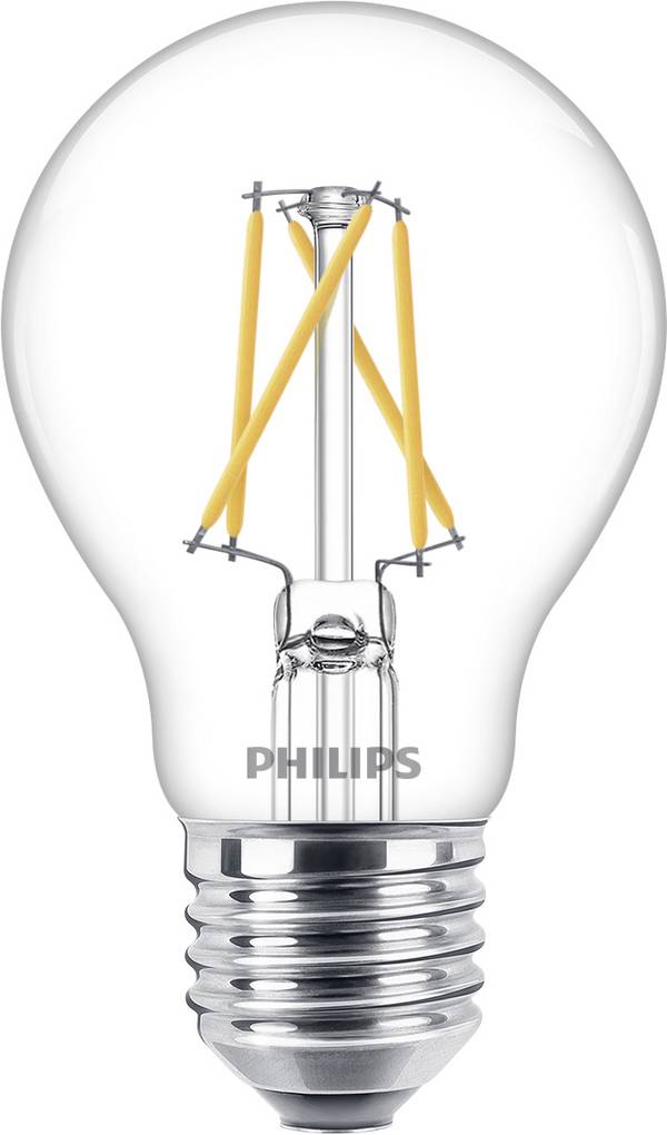 Philips LED 77213001 LED EEK F (A - G) E27 Glühlampenform 7.5 W, 3 W, 1.6 W = 60 W, 30 W, 16 W Warmweiß (Ø x L) 6 cm x 10.4 cm dimmbar 1 St.