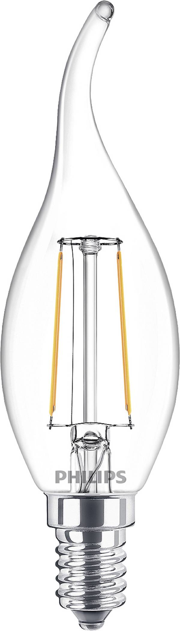 Philips LED 76319000 LED EEK E (A - G) E14 Kerzenform 2 W = 25 W Warmweiß (Ø x H) 3.5 cm x 12.3 cm Filament 1 St.