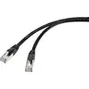 Renkforce RF-4538200 RJ45 Patchkabel CAT 6a S/FTP 15.00 m Schwarz für Außenbereich geeignet 1 St.
