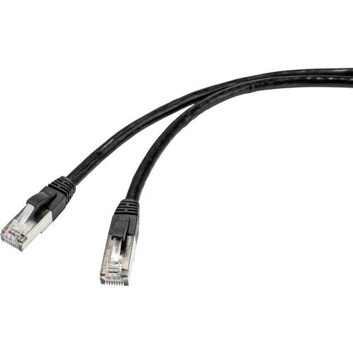 Renkforce RF-4538208 RJ45 Netzwerkkabel, Patchkabel CAT 6a S/FTP 60.00 m Schwarz für Außenbereich geeignet 1 St.