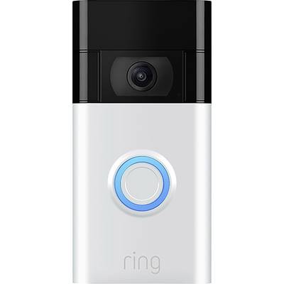 ring 8VR1SZ-SEU0 IP-Video-Türsprechanlage Video Doorbell 2. Gen WLAN Außeneinheit 1 Familienhaus Satin-Nickel