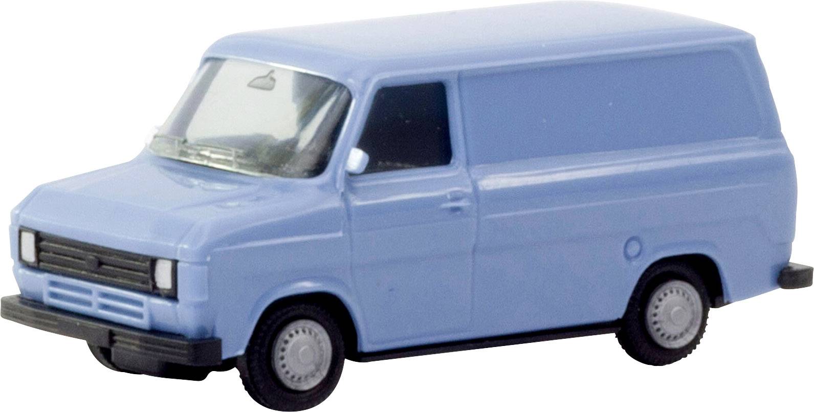 Herpa 094863 H0 LKW Modell Ford Transit Kasten, pastellblau