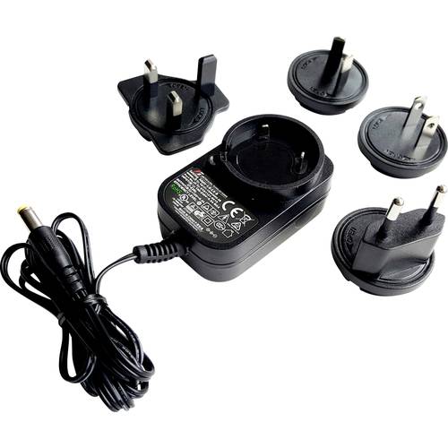 Dehner Elektronik SYS 1121-0612-W2E Steckernetzteil, Festspannung 12 V/DC 0.5 A 6 W Stabilisiert, mit UK-Adapter, mit US...