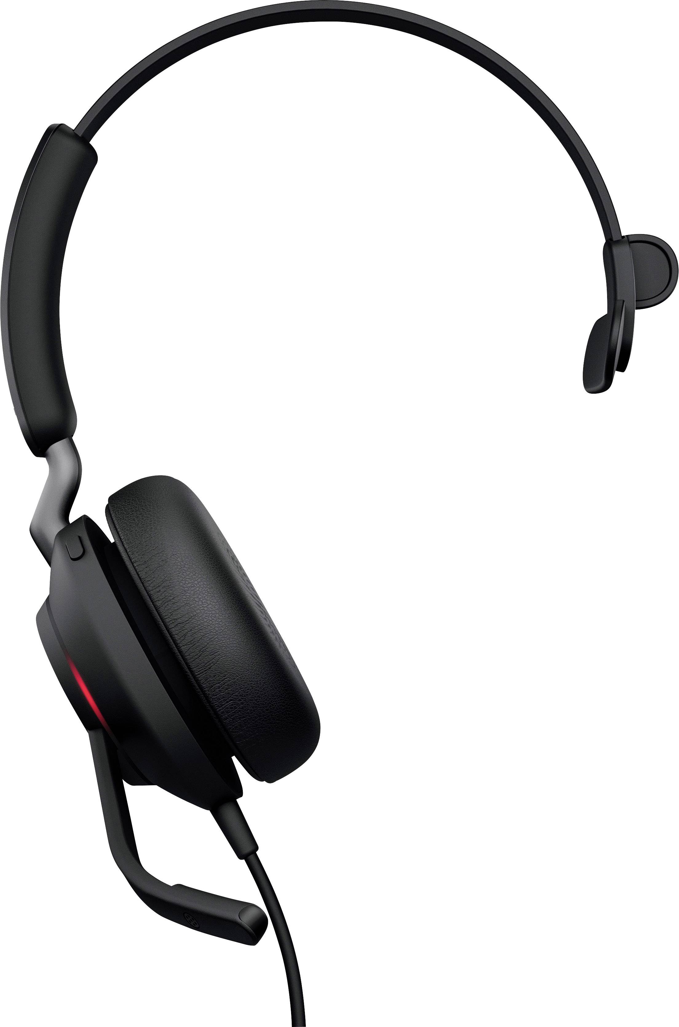 Jabra Evolve2 40, USB-A UC Mono On Ear Headset kabelgebunden Mono Schwarz Mikrofon-Stummschaltung Telefon-1