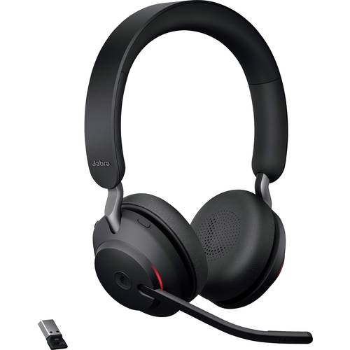 Thumbnail - Jabra Evolve2 65 MS On Ear Headset Bluetooth® Stereo Schwarz Lautstärkeregelung, Batterieladeanzeige, Mikrofon-Stummscha...