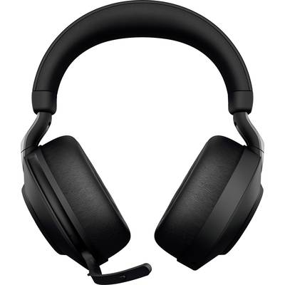 Schwarzer Over-Ear-Kopfhörer mit integriertem Mikrofon, geeignet für Gaming oder Telefonkonferenzen.