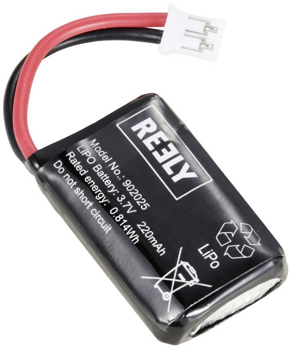 Reely Modellbau-Akkupack (LiPo) 3.7 V 220 mAh Zellen-Zahl: 1 Flachstecker
