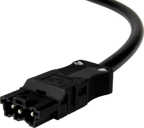 Adels-Contact 14816305 Netz-Anschlusskabel offene Kabelenden - Netz-Stecker Gesamtpolzahl: 2 + PE Schwarz 0.50 m 75 St.