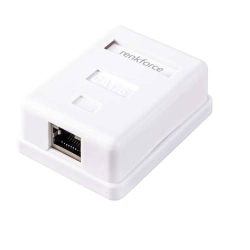 Renkforce Netzwerkadapter Aufputz CAT 6 1 Port Weiß