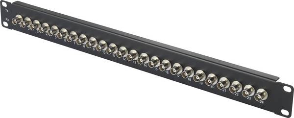 Renkforce 24 Port BNC-Patchpanel 483 mm (19") 1 HE Bestückt