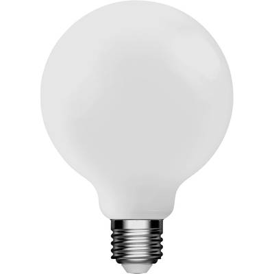 Eine weiße Glühbirne mit silbernem Sockel, Darstellung von Innovation oder Ideen.