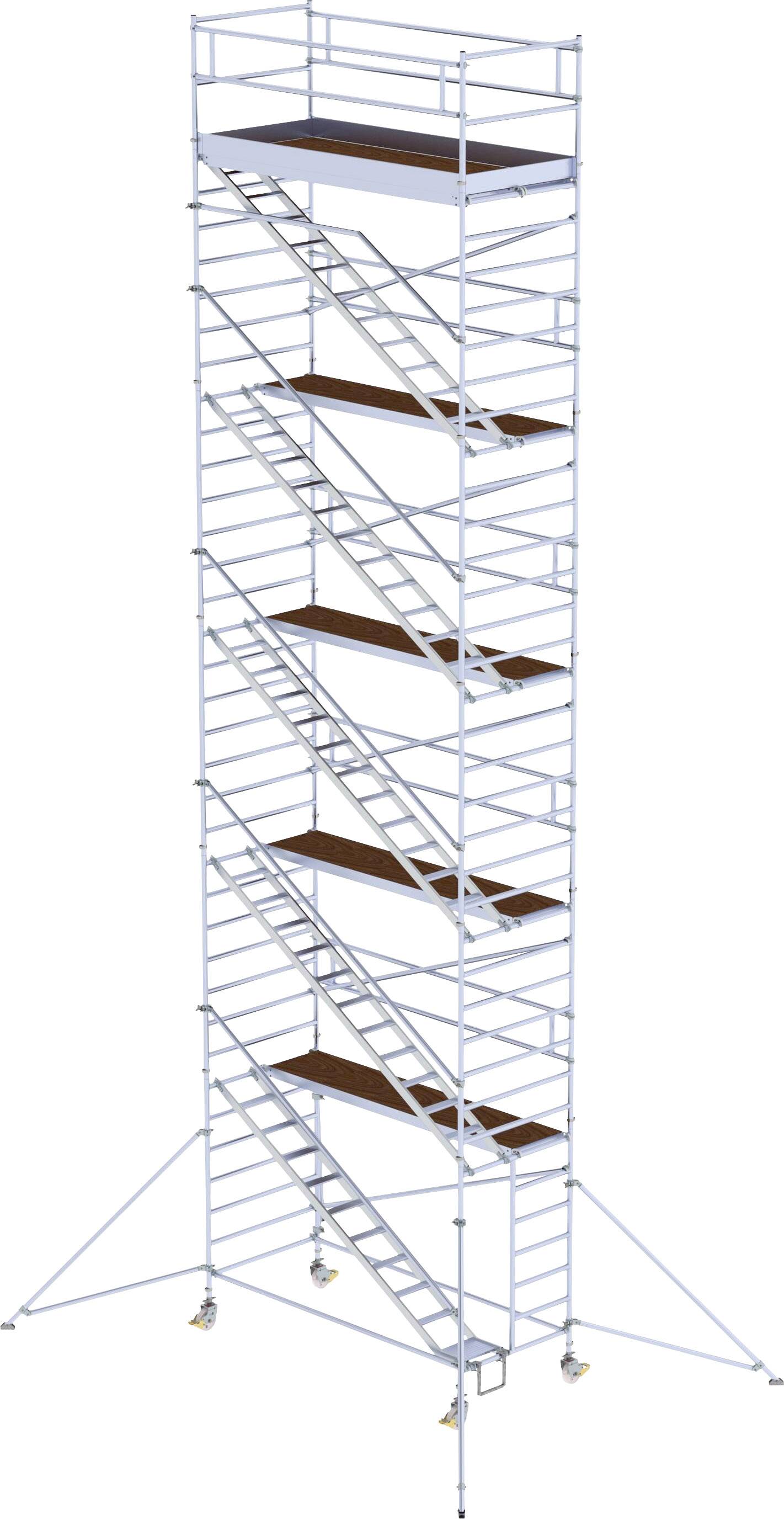 MUNK Günzburger Steigtechnik 167520 Rollgerüst Montage ohne Werkzeug Arbeitshöhe (max.): 12.4 m