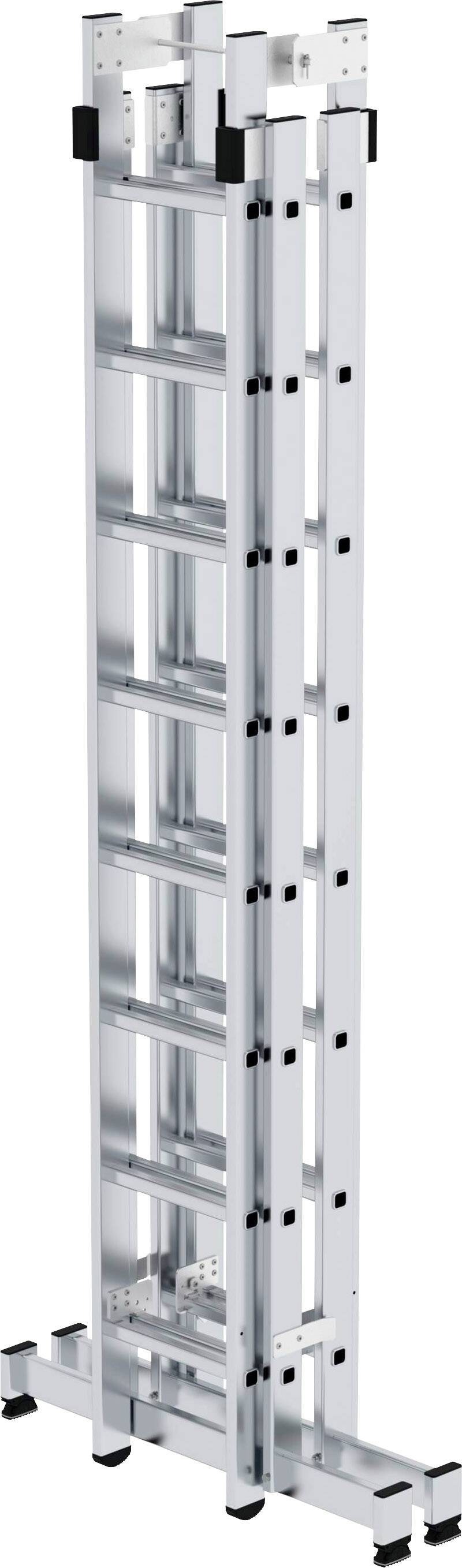 'Aluminium-Rack mit mehreren vertikalen Fächern zur Organisation von Blechen in Produktionsumgebungen.'