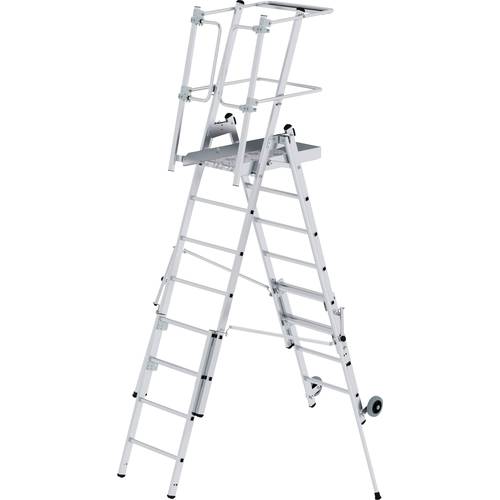 MUNK Günzburger Steigtechnik 52537 Aluminium Plattformleiter Montage mit Werkzeug Arbeitshöhe (max.): 4.11 cm