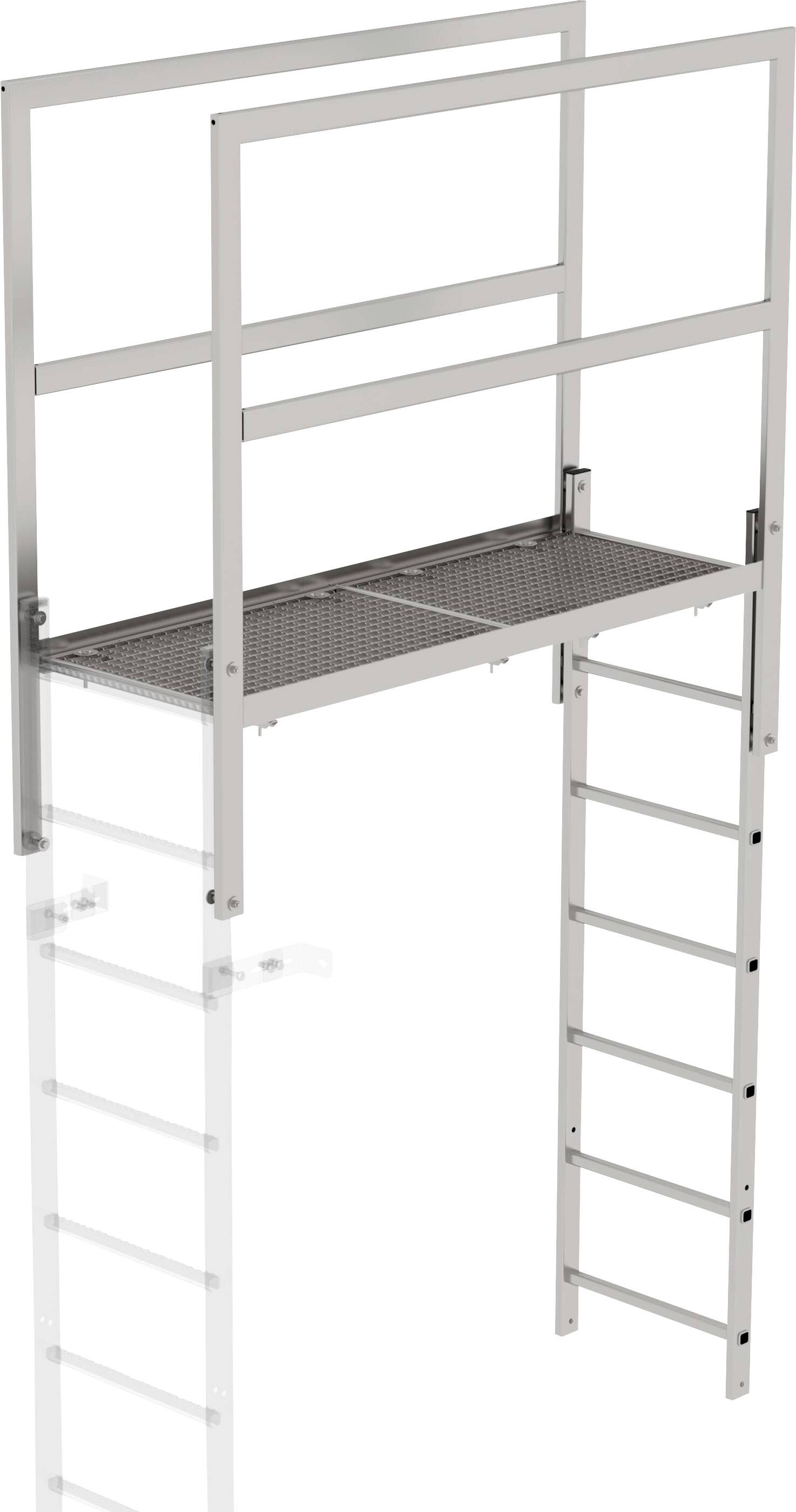 MUNK Günzburger Steigtechnik 64185 Edelstahl Überstieg Montage mit Werkzeug