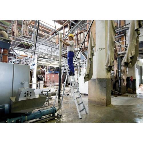 Thumbnail - MUNK Günzburger Steigtechnik 41627 Aluminium Stufen-Stehleiter Arbeitshöhe (max.): 3.75 m