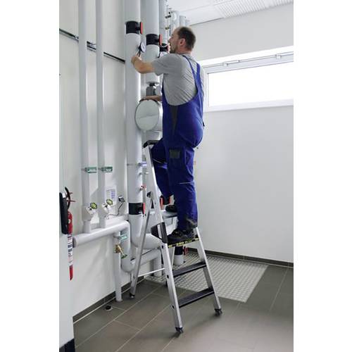 MUNK Günzburger Steigtechnik 42708 Aluminium Stufen-Stehleiter Arbeitshöhe (max.): 4 m 12.3 kg