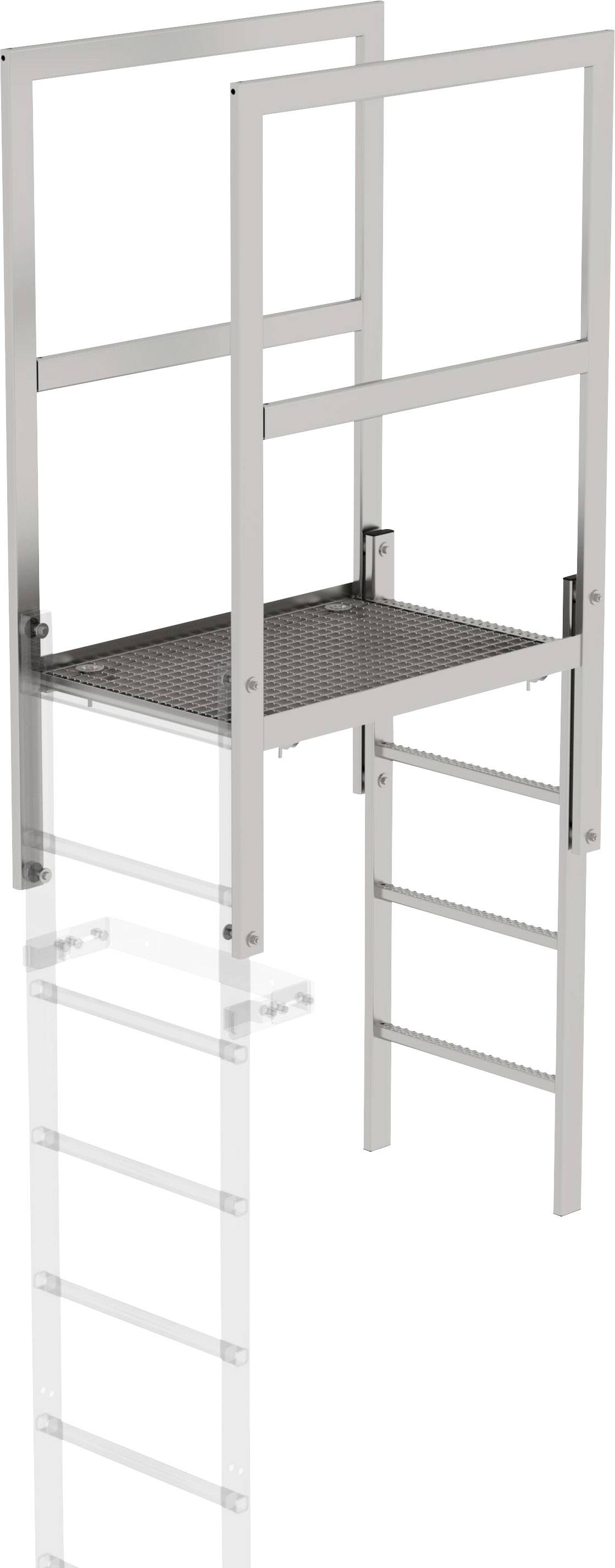 MUNK Günzburger Steigtechnik 68181 Edelstahl Überstieg Montage mit Werkzeug