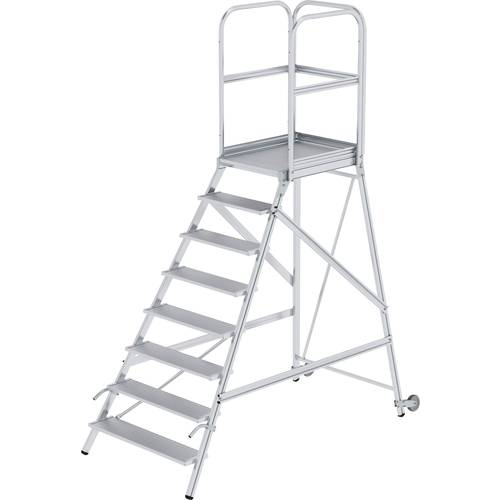 Thumbnail - MUNK Günzburger Steigtechnik 56108 Aluminium Podesttreppe Montage mit Werkzeug Arbeitshöhe (max.): 3.9 m