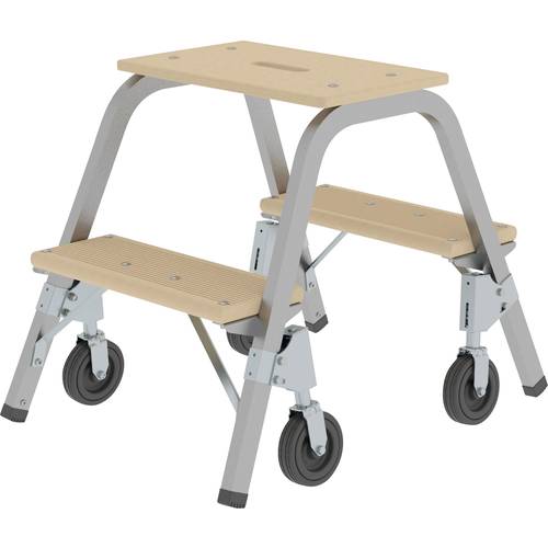 MUNK Günzburger Steigtechnik 39012 Metall (pulverbeschichtet) Doppel-Stufentritt Montage mit Werkzeug Arbeitshöhe (max.)...