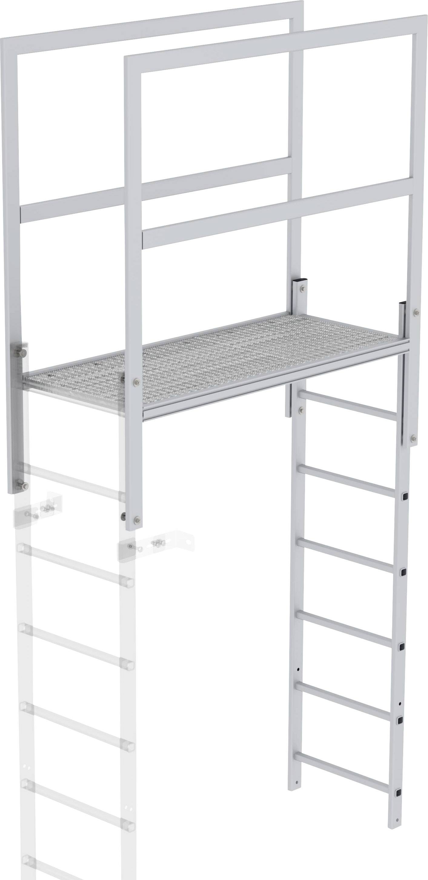 MUNK Günzburger Steigtechnik 61184 Aluminium Überstieg Montage mit Werkzeug