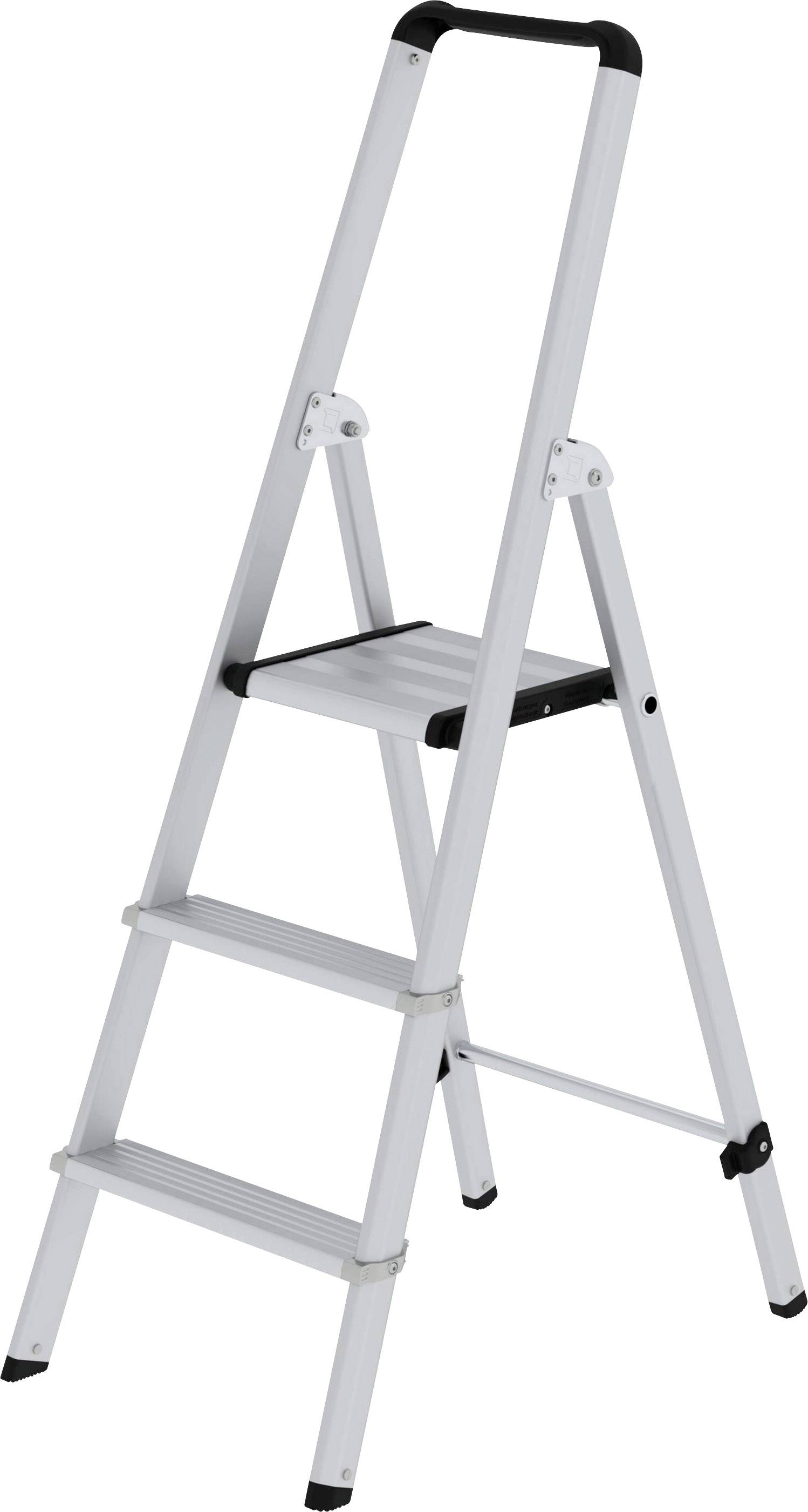 MUNK Günzburger Steigtechnik 11253 Aluminium Stufen-Stehleiter Arbeitshöhe (max.): 2.75 m 4.8 kg