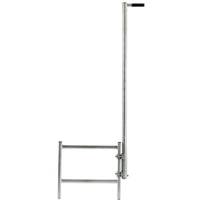 Metallstativ mit vertikaler und horizontaler Stange, geeignet für Labor- oder Technikaufbauten.