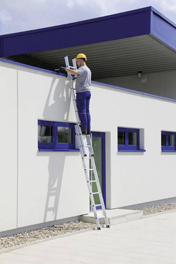 MUNK Günzburger Steigtechnik  20210 Aluminium Schiebeleiter  Arbeitshöhe (max.): 6 m