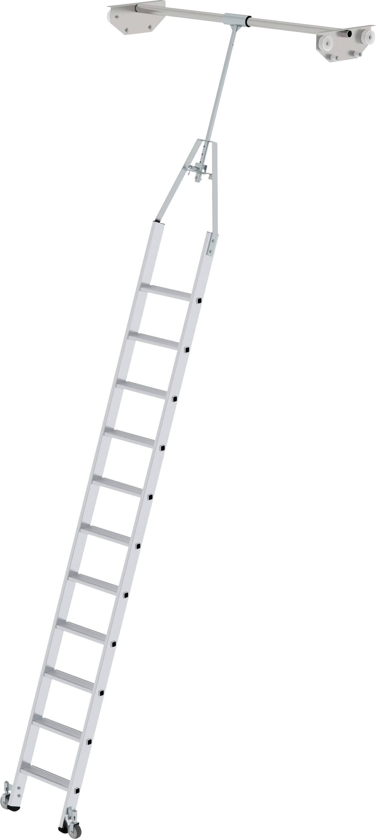 MUNK Günzburger Steigtechnik 44511 Aluminium Regalleiter Arbeitshöhe (max.): 4.61 m