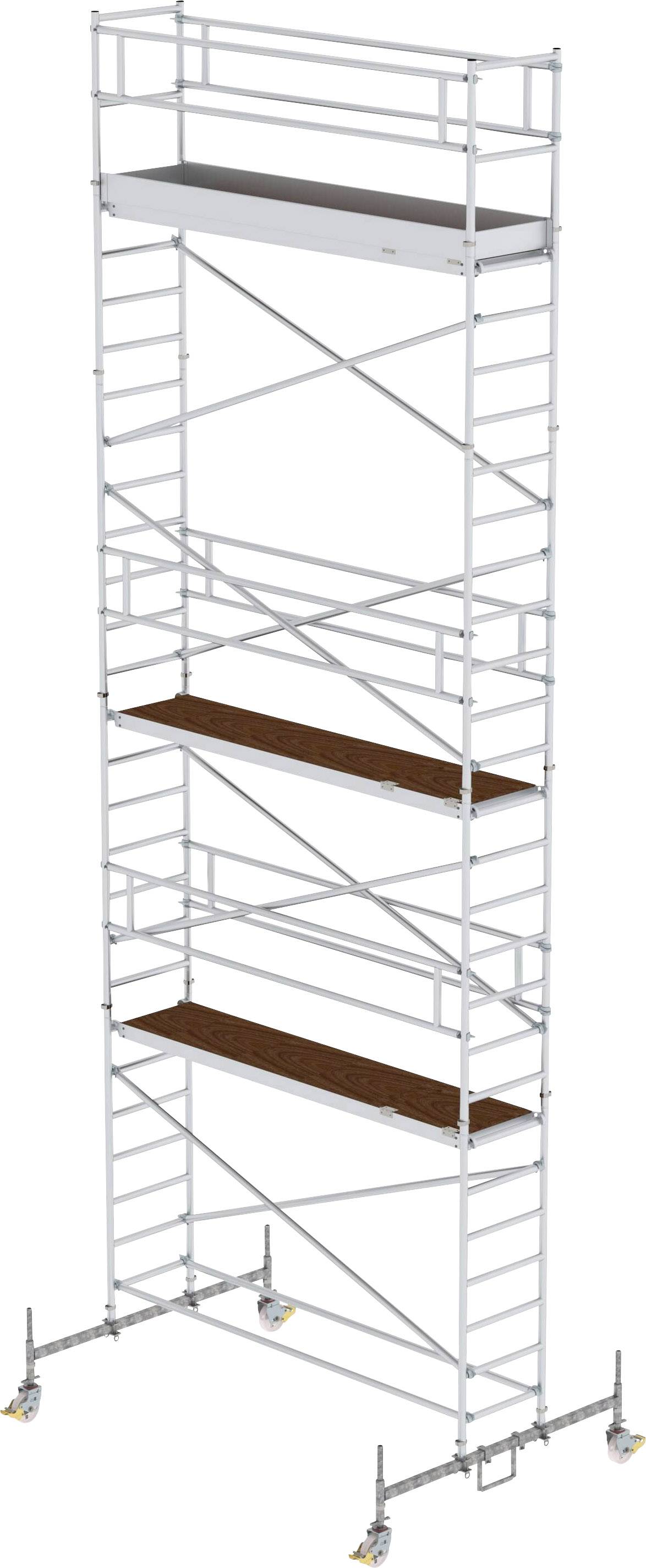 MUNK Günzburger Steigtechnik 156745 Aluminium Rollgerüst Montage ohne Werkzeug Arbeitshöhe (max.): 9.5 m