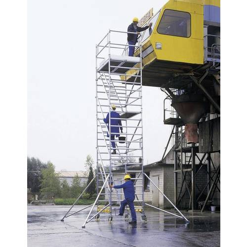 MUNK Günzburger Steigtechnik 167200 Aluminium Rollgerüst Montage ohne Werkzeug Arbeitshöhe (max.): 6.4 m