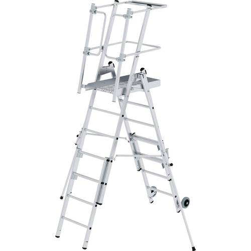 MUNK Günzburger Steigtechnik 52535 Aluminium Plattformleiter Montage mit Werkzeug Arbeitshöhe (max.): 3.0 cm
