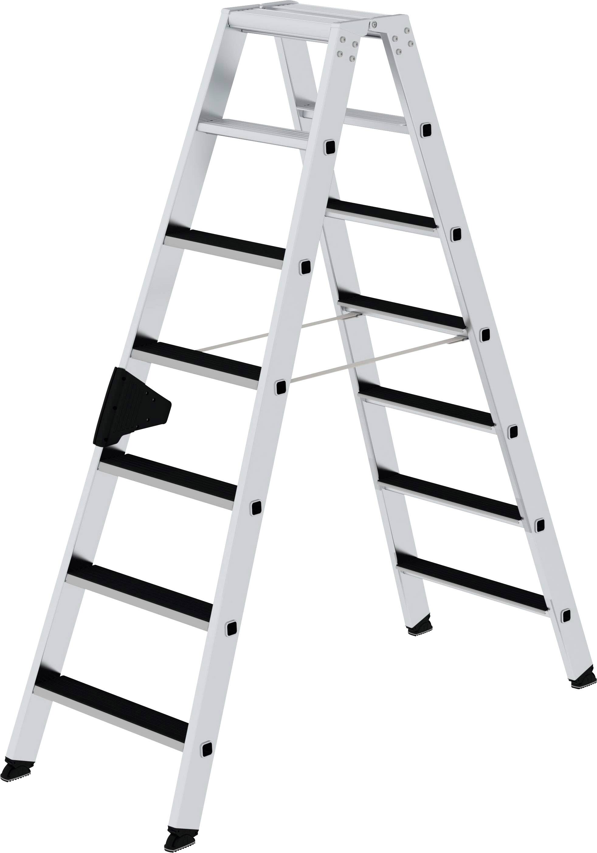 MUNK Aluminium-Stehleiter beidseitig begehbar clip-step 2 x 7 Stufen
