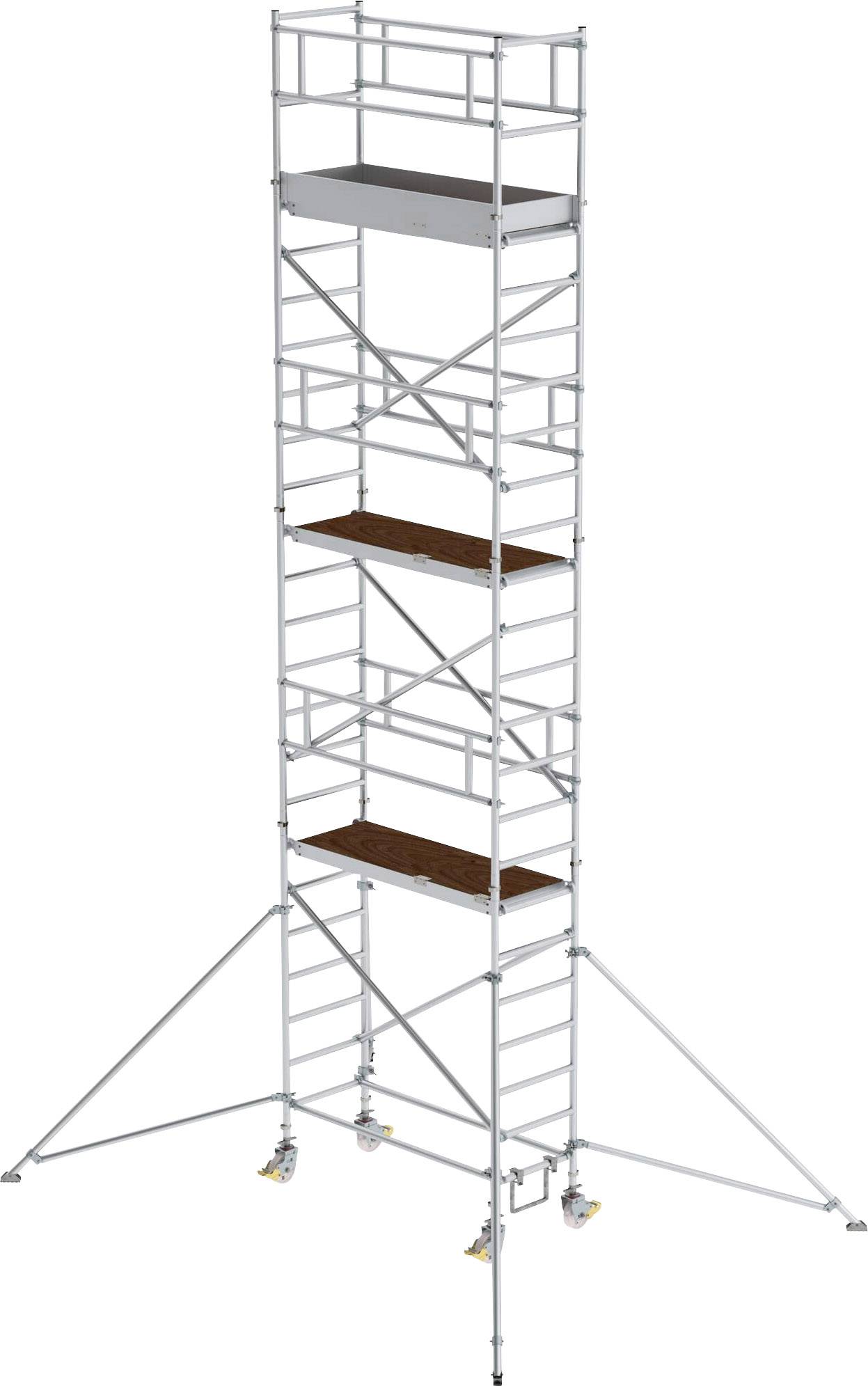 MUNK Günzburger Steigtechnik 154646 Aluminium Rollgerüst Montage ohne Werkzeug Arbeitshöhe (max.): 8.4 m