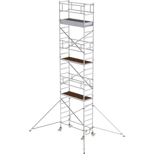 MUNK Günzburger Steigtechnik 154646 Aluminium Rollgerüst Montage ohne Werkzeug Arbeitshöhe (max.): 8.4 m