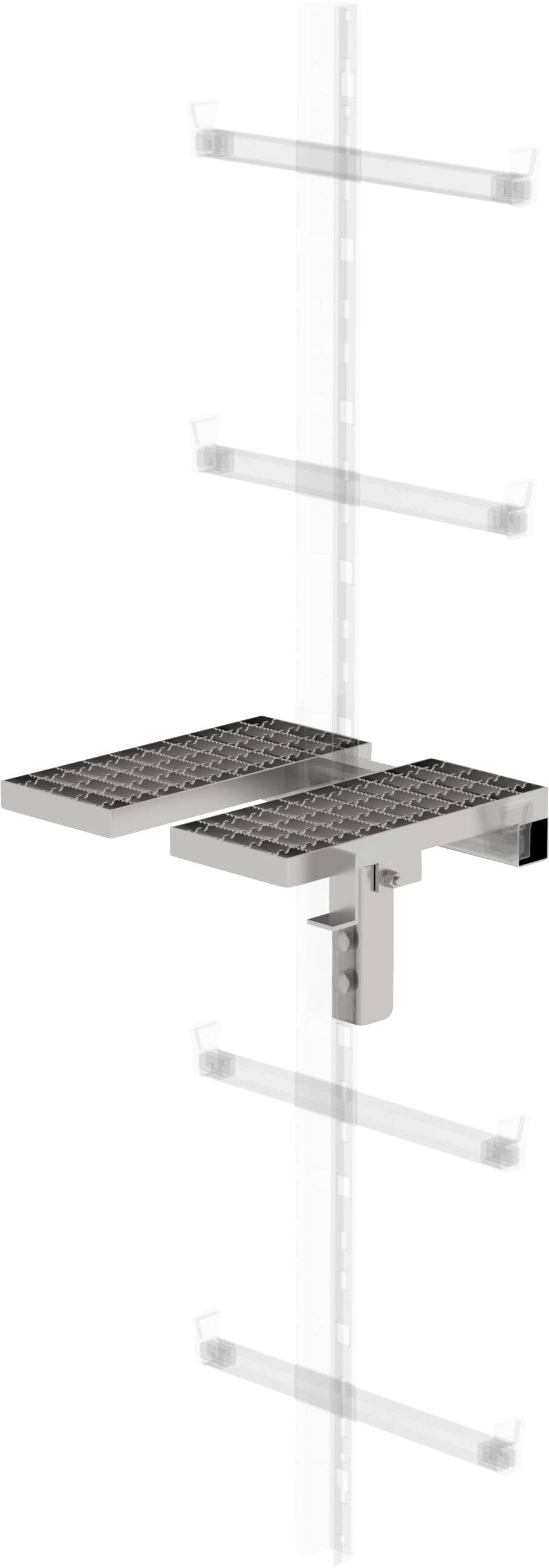 MUNK Günzburger Steigtechnik 77559 Edelstahl Ruhepodest Montage mit Werkzeug