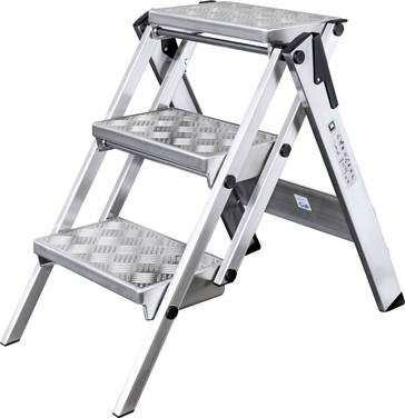 MUNK Günzburger Steigtechnik  54203 Aluminium Klapptritt  Arbeitshöhe (max.): 2.7 m