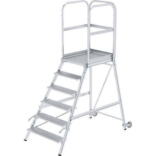 Thumbnail - MUNK Günzburger Steigtechnik 56106 Aluminium Podesttreppe Montage mit Werkzeug Arbeitshöhe (max.): 3.5 m