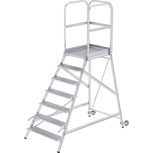 Thumbnail - MUNK Günzburger Steigtechnik 56107 Aluminium Podesttreppe Montage mit Werkzeug Arbeitshöhe (max.): 3.7 m