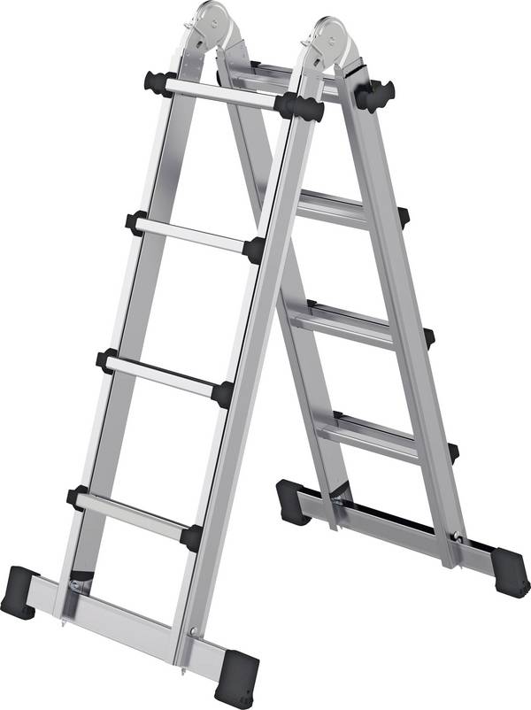 MUNK Günzburger Steigtechnik  32122 Aluminium Teleskopleiter  Arbeitshöhe (max.): 5.3 m