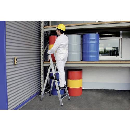 MUNK Günzburger Steigtechnik 41507 Aluminium Stufen-Stehleiter Arbeitshöhe (max.): 3.75 m
