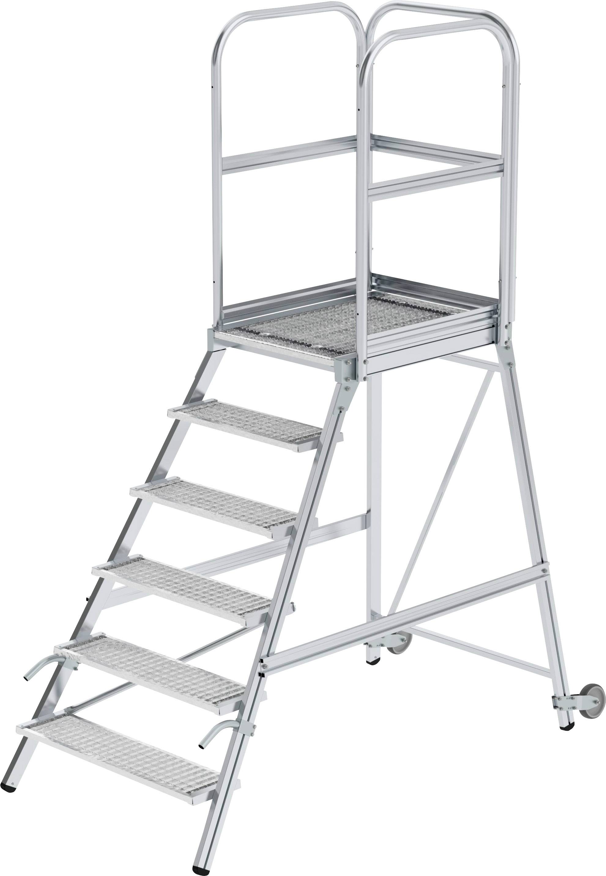 MUNK Günzburger Steigtechnik 58106 Aluminium Podesttreppe Montage mit Werkzeug Arbeitshöhe (max.): 3.5 m