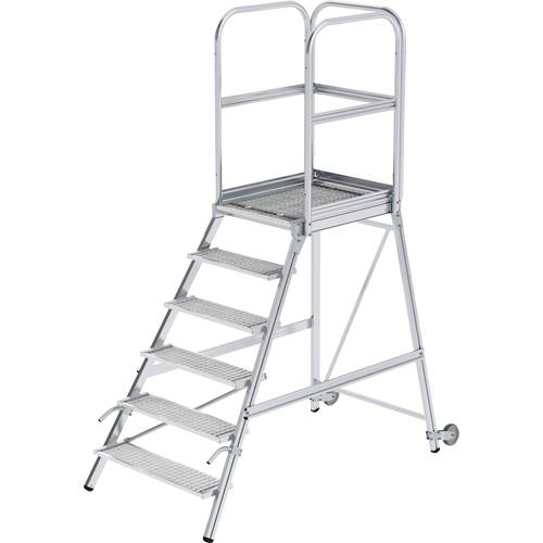 MUNK Günzburger Steigtechnik 58106 Aluminium Podesttreppe Montage mit Werkzeug Arbeitshöhe (max.): 3.5 m