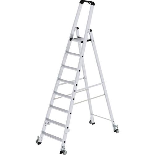 Thumbnail - MUNK Günzburger Steigtechnik 41108 Aluminium Stufen-Stehleiter Arbeitshöhe (max.): 4 m 15 kg